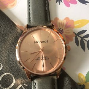 Monroé Watches Sunburst Rose gold: gray Watch